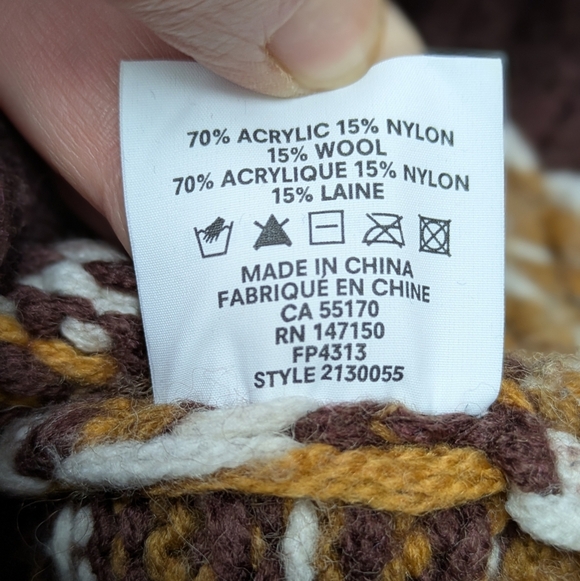 Frank & Oak women's fair isle wool blend sweater size S - Picture 6 of 7